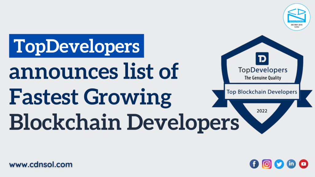 TopDevelopers.co Listed CDN Solutions Group As Fastest Growing Blockchain Development Company In 2023